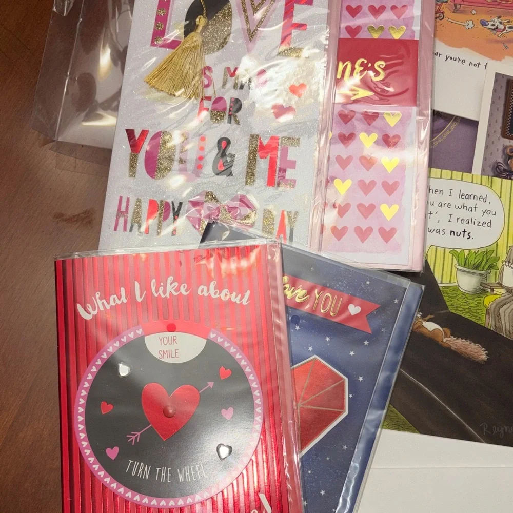 Hallmark Assorted Greeting Cards - Red, Pink, Blue, White